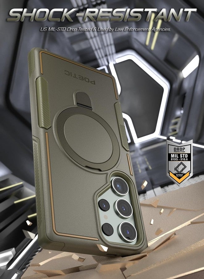 Poetic Neon MagPro Case Designed for Samsung Galaxy S23 Ultra / S22 Ultra 5G 6.8 inch,[Compatible with MagSafe] Dual Layer Heavy Duty Rugged Shockproof Protective, Magnetic Ring Stand, Black - Image 5